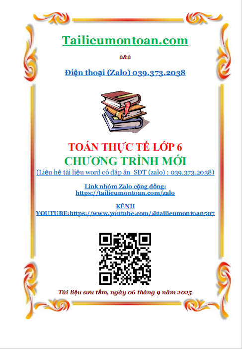 Toán thực tế lớp 6 chương trình mới